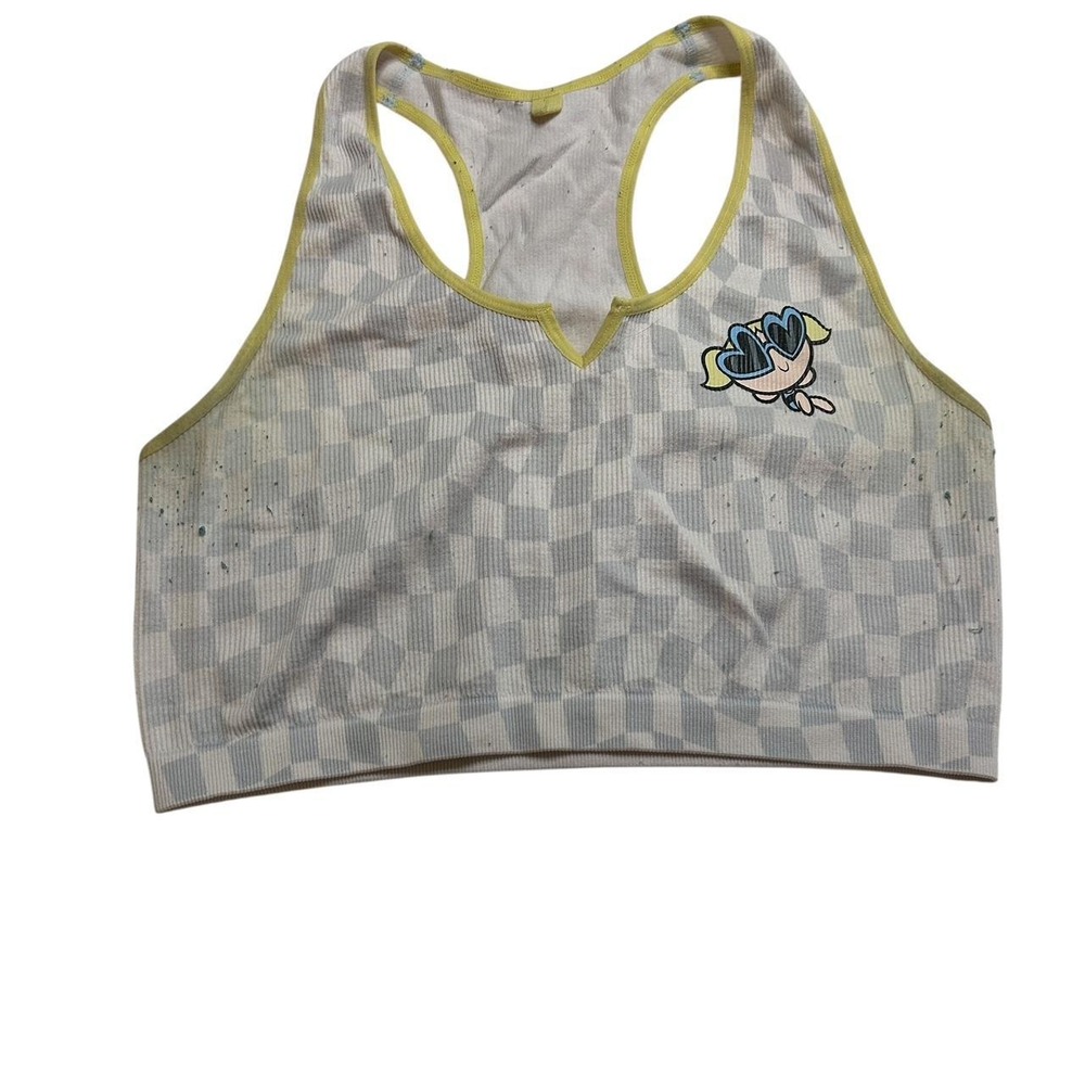 Bubbles Powerpuff Girls Bralette Tank Top 90s Cartoon Network Nostalgia Yellow M